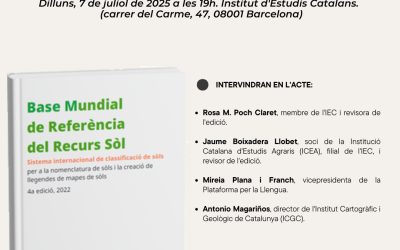 Presentació a l’IEC de la traducció al català de la Base Mundial de Referència del Recurs Sòl